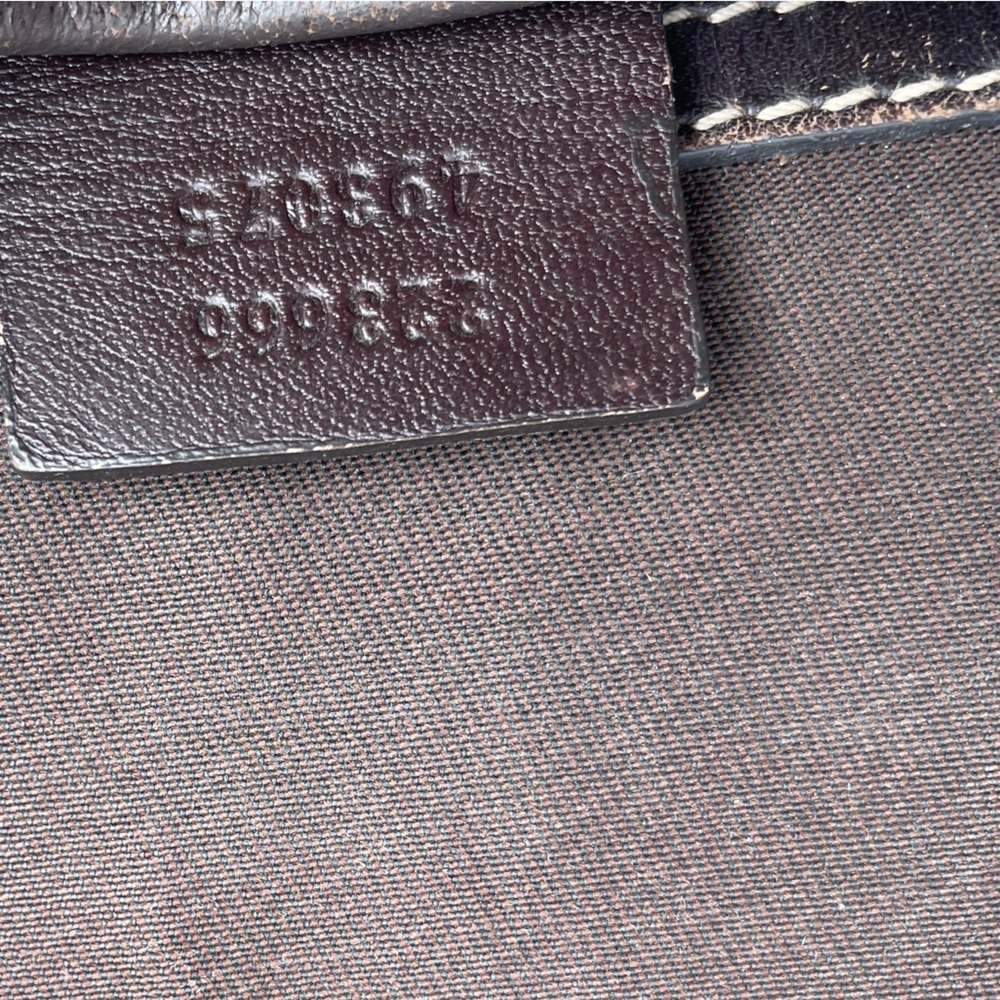 Gucci Beige and Brown GG Monogram Shoulder Bag - Picture 9 of 10